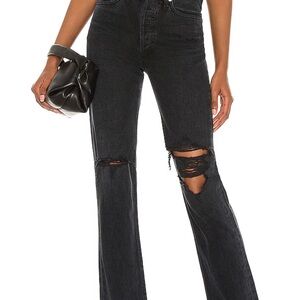 Agolde Lana Black Distressed Jeans